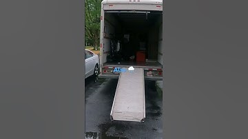 Riding a lawnmower up a uhaul gate. Worked out better then I thought!!