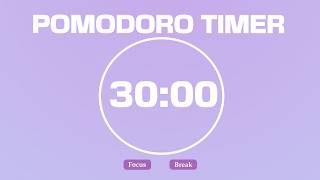 30/10 Pomodoro Timer | Rain Study Session for Deep Work & Focus