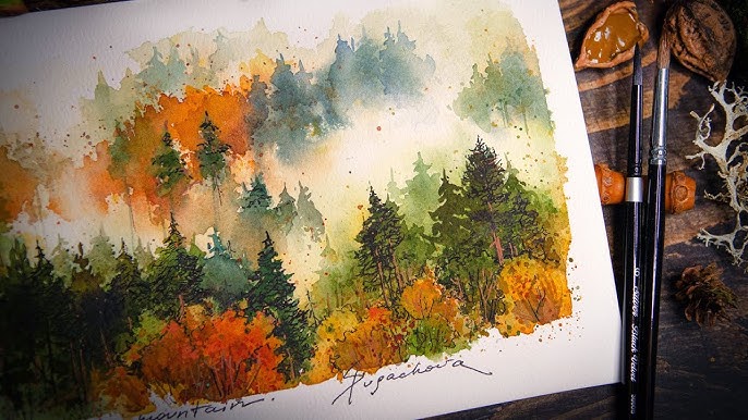 MISTY MOUNTAIN | WATERCOLOR