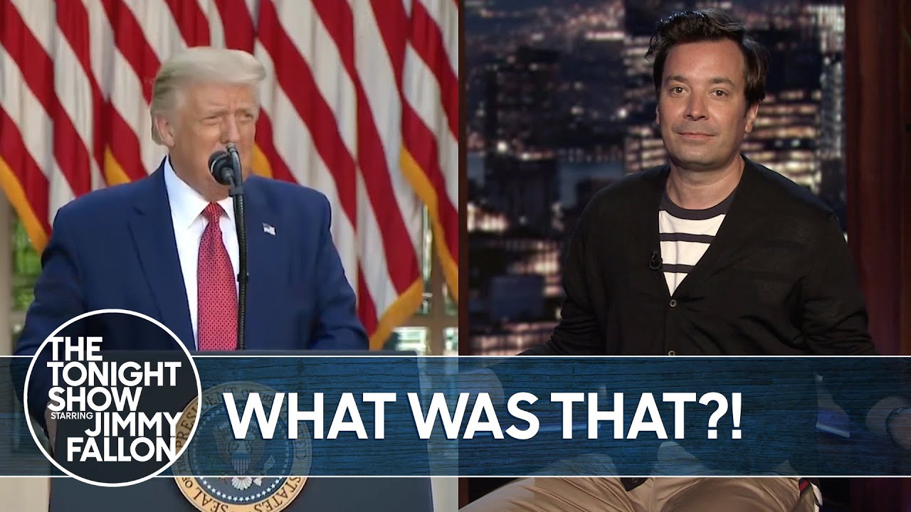 Trump Holds Bizarre News Conference in Rose Garden | The Tonight Show