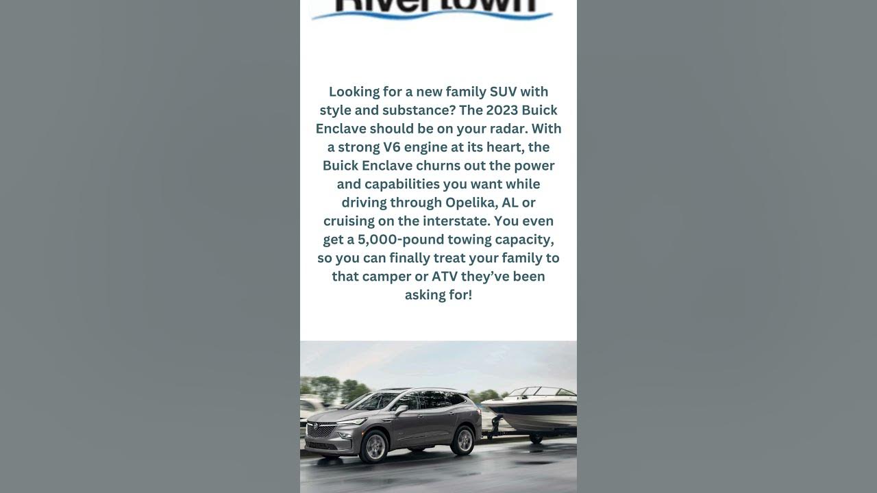 Buick Enclave Towing Capacity | Rivertown Buick GMC #shorts - YouTube