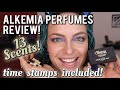 Alkemia Perfumes 13 scents Try On & Review with Time Stamps!