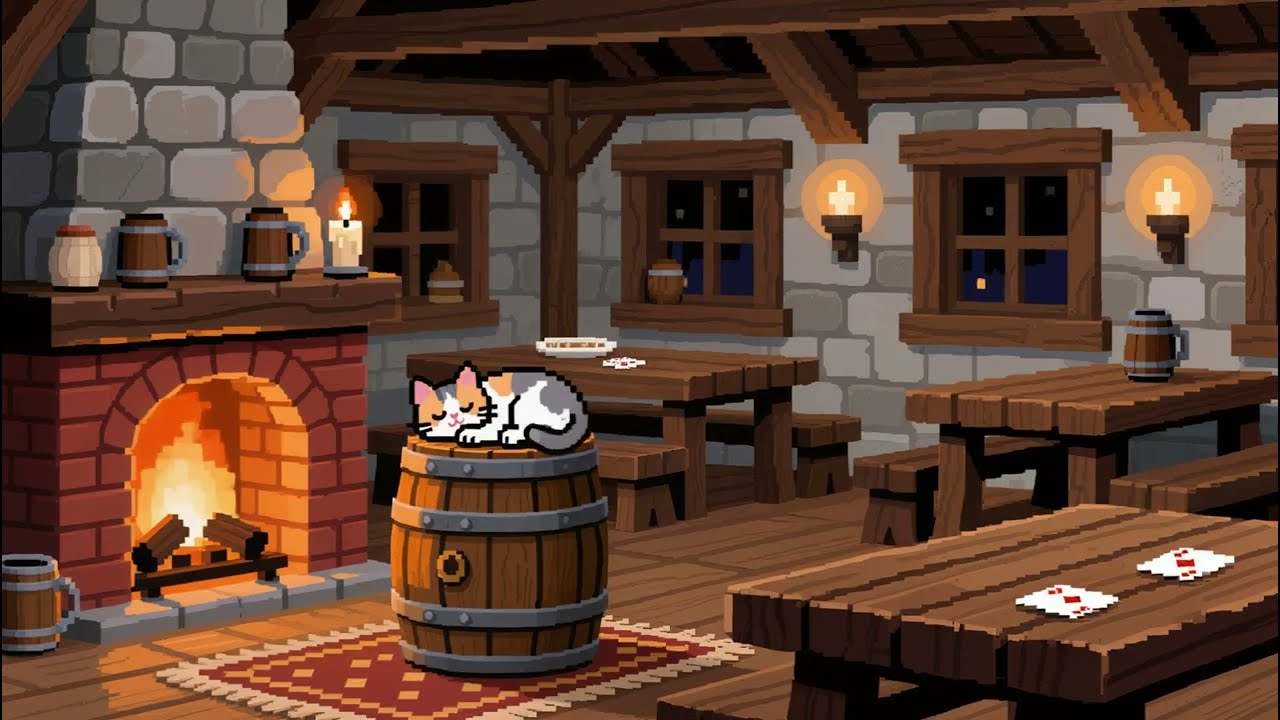 Dreaming by the Fire 🐈 | Cozy Medieval Lofi at The Lofi Tavern