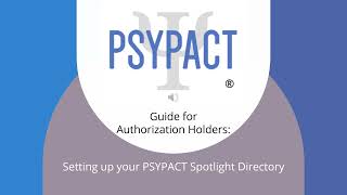 Guide for setting up PSYPACT Spotlight Directory