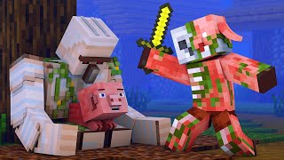 Zombified Piglin Life 1  R.I.P Zombie Pigman Minecraft Animation