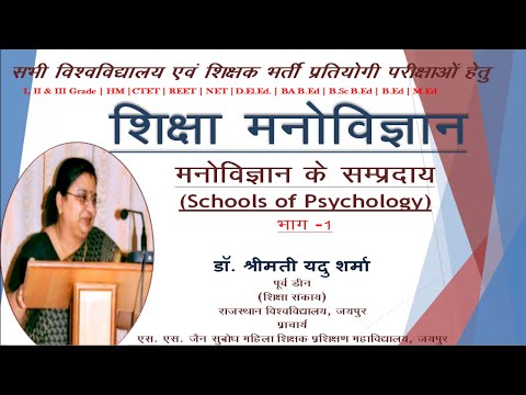 मनोविज्ञान के सम्प्रदाय (Schools of Psychology) भाग -1 | शिक्षा मनोविज्ञान | Educational Psychology
