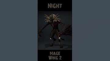 Night Mage Wing2 360 #character #rogerkint #3d #animation #gaming #unity #unreal #night