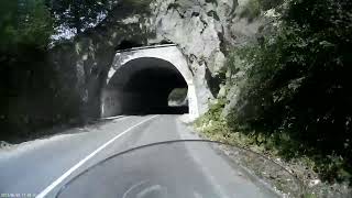 moto Bosnia, driving through Sutjeska National Park, BMW R1150GS Adventure riding, 