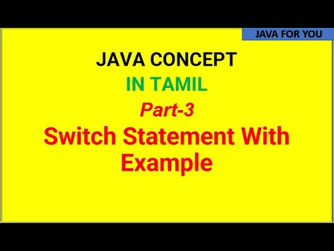 Java switch statement in tamil with simple example|java course in tamil ...