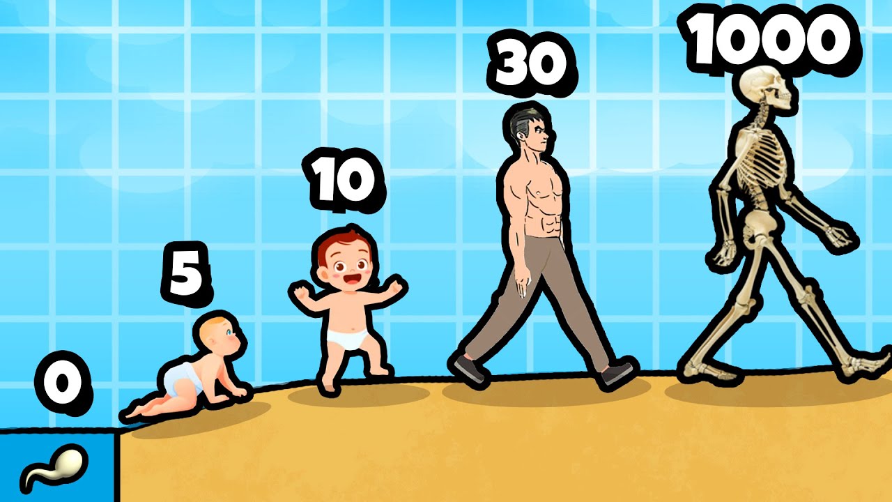 ЭВОЛЮЦИЯ ЖИЗНИ ЧЕЛОВЕКА НА МАКСИМАЛЬНЫЙ УРОВЕНЬ В 100 ЛЕТ!