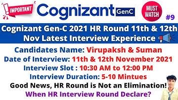 Cognizant Gen-C 2021 11th & 12th Nov