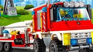 Лего Сити полиция Лего  Пожарная машина мультики про Лего для малышей Super Транспорт