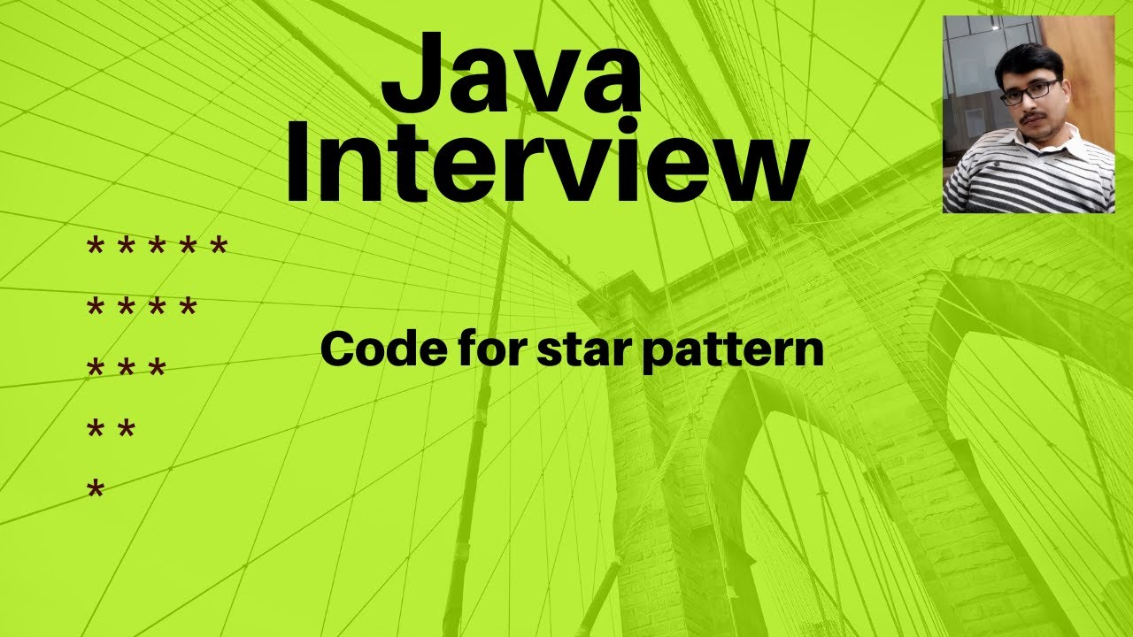 java start pattern code #interview #javastar - YouTube