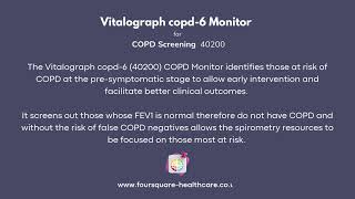 Vitalograph copd 6 Monitor for COPD Screening, 40200