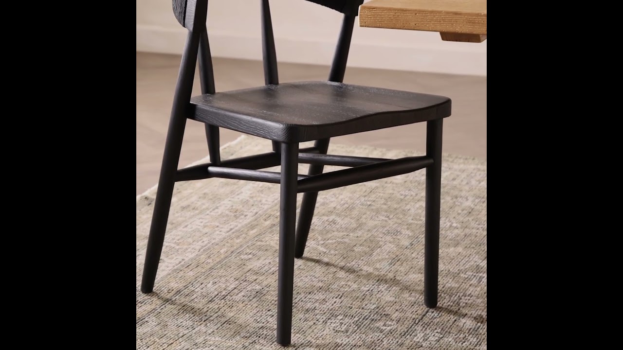 Buxton Dining Chair 19.5" - Black Rush by Zin Home 