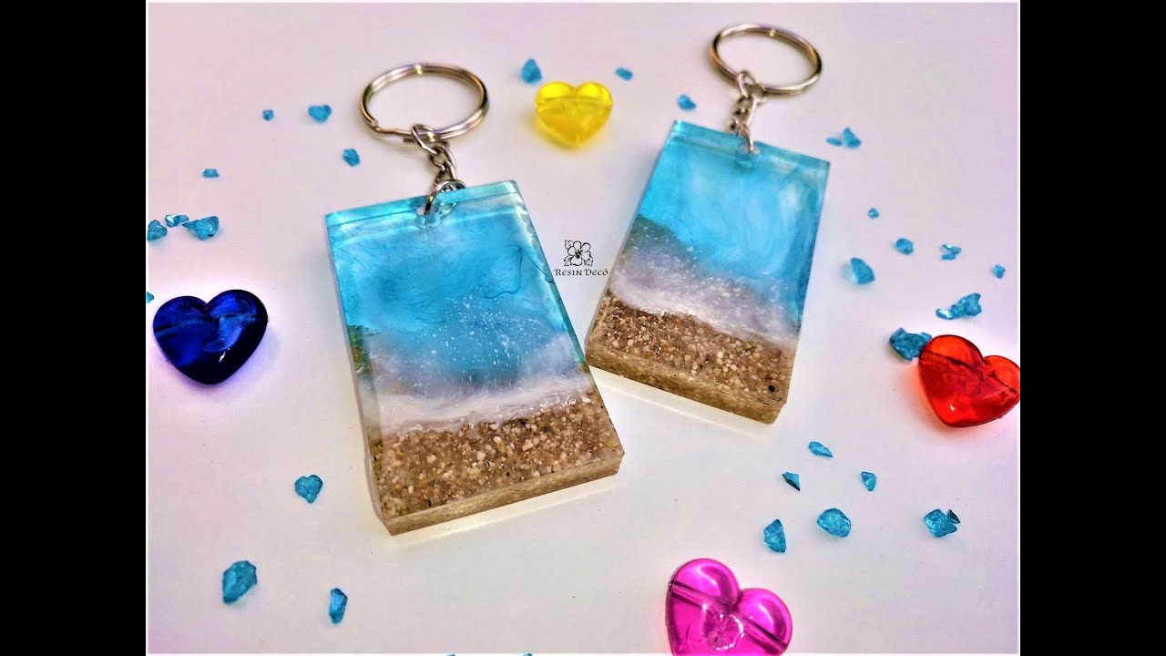 Tutorial paso a paso de unos llaveros de marinas con arena.