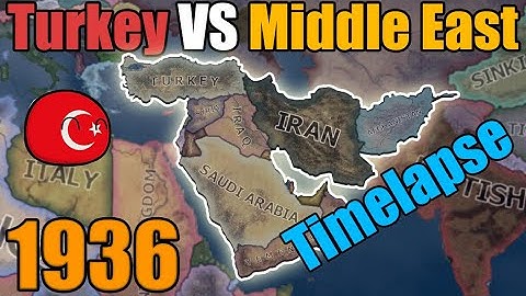 Turkey VS Middle East Countries | Hoi4 Timelapse