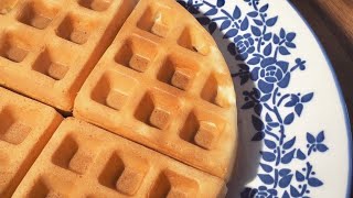 sub) Crispy Classic Waffles Recipe (EASY homemade waffles!) | 반디Bandi