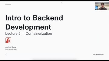 [FA25] Intro to Backend Development - Containerization Lecture/Demo (Week 5)