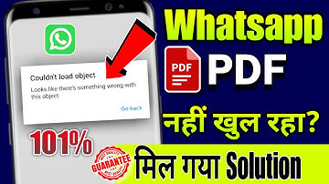 Whatsapp Pdf Not Opening 2025 | Whatsapp Me Pdf Nahi Khul Raha Hai | Couldn