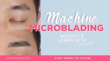 MACHINE MICROBLADING procedure - Full tutorial for male eyebrows❗️ 👦