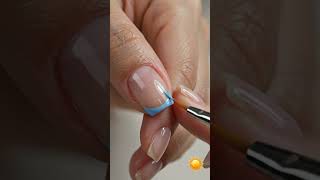 Simple Summer French Tip Nail Tutorial for Clean Micro Tips #beauty #trending #nailart #nails