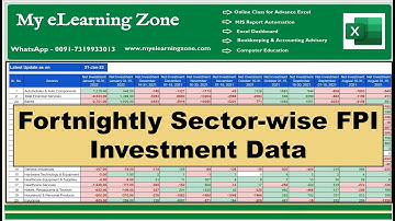 FPI Investment Data Analysis in Google Sheet