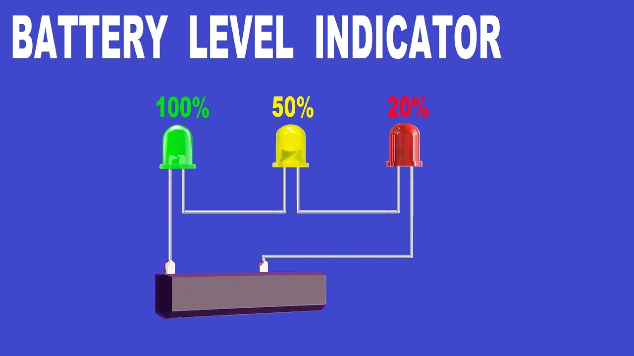 How To Make A Battery Charge Level Indicator Circuit..Simple Battery