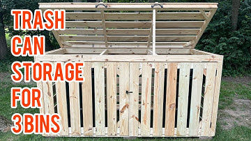 DIY Trash Can Storage for 3 Bins | Outdoor Garbage Bin Enclosure Build