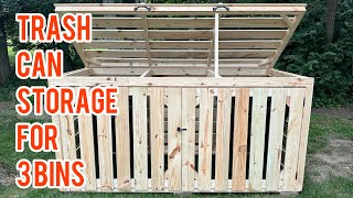 Information DIY Trash Can Storage for 3 Bins | Outdoor Garbage Bin Enclosure Build News