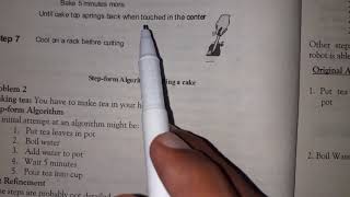 Baking a cake.... A step form Algorithm   CS10  1.10