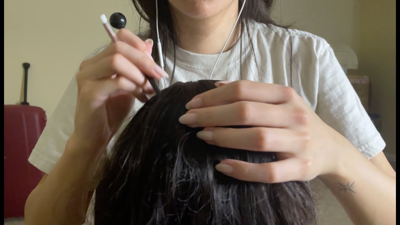 ASMR| Checking your head for lice (scalp scratching & plucking)