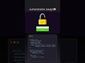 Authentication Design #frontend #backend #coding #html #css #webdesign #programming #python