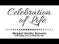 Celebration of life margaret dorothy bonvanie  wednesday feb 28 1000am