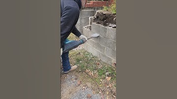 Breaking block wall with chisel 👍 #construction #demolition #tip