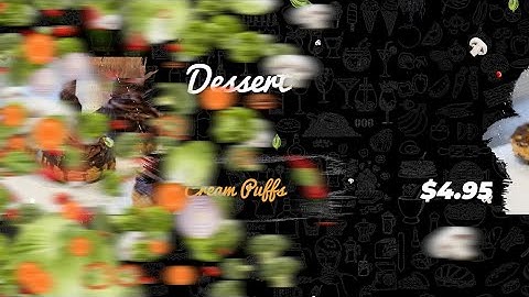 Animated Menu Video for French Cafe