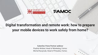 Digital transformation and remote work: how to prepare your mobile devices to work safely from home?