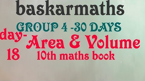 Day -80//Test -80//Area & volume //10th maths book part -1//tnpsc group 4 maths target (25/25)