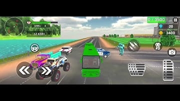 army bus robot car game 3d gameplay | army bus robot car game part 2