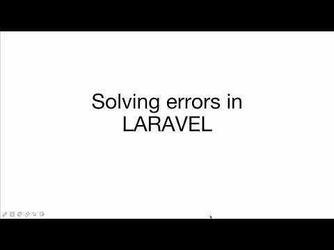 Solve Laravel Error