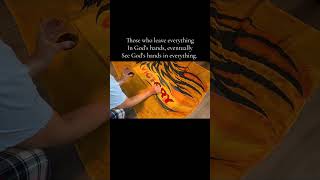 Touching up on on the lettering of this #worshipflags Find the full tutorial on my channel