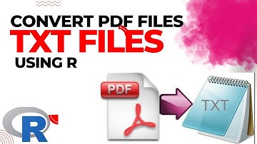 HOW TO CONVERT PDF FILES INTO TXT FILES USING R