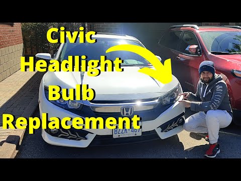 Honda Civic 2016-2021 Headlight Bulb replacement | Low beam | High Beam | (LED bulb)