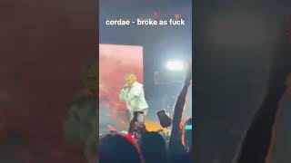 cordae - broke as f*ck live in los angeles @ the novo