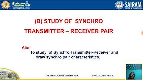 Lab Video_17EEL67_Expt.No.2-Synchro Transmitter-Receiver Pair Characteristics_R.Gunasekari