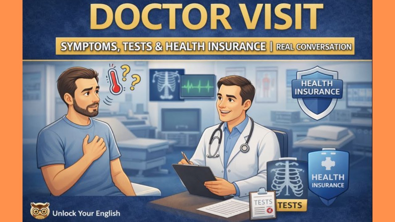 Going to the Doctor in English: Symptoms, Medical Tests & Health Insurance 🩺🏥