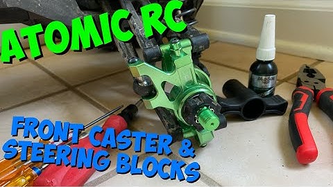 How to Install Front Caster and Steering Blocks in XMaxx -Atomic RC front Caster and Steering Blocks