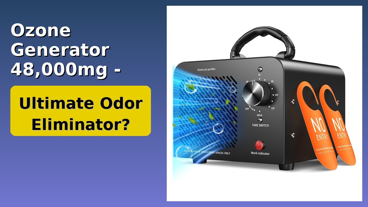 REVIEW (2025): Ozone Generator 48,000mg - Black. Features.