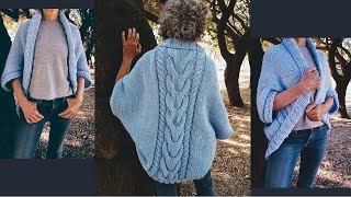 Cárdigan, chaqueta tejida a dos agujas (tipo kimono) ¡Paso a paso