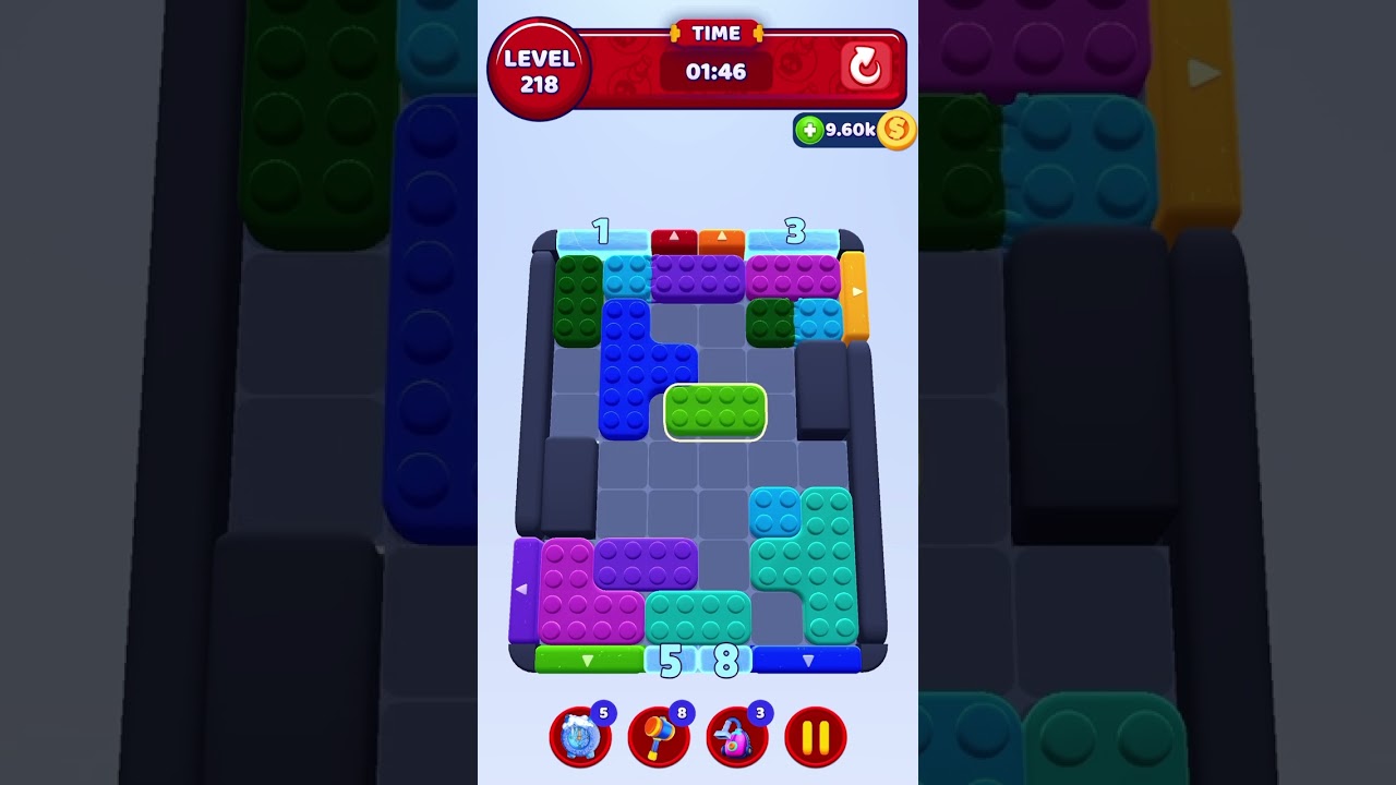 Color Block Jam Level 218 Solution Walkthrough